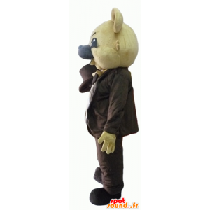 Mascot koala beige, ruskea puku, hattu - MASFR22814 - Koala Maskotteja