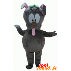 Mascote coelho cinza, que puxa a língua - MASFR22815 - coelhos mascote