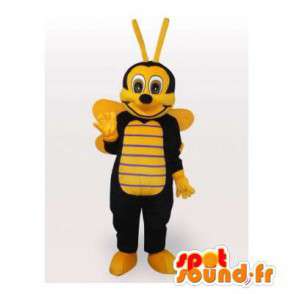 Mascot abelha amarela e preta. traje vespa - MASFR006529 - Bee Mascot