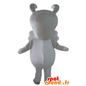 Mascote cão cinzento e branco, bonito e engraçado - MASFR22817 - Mascotes cão