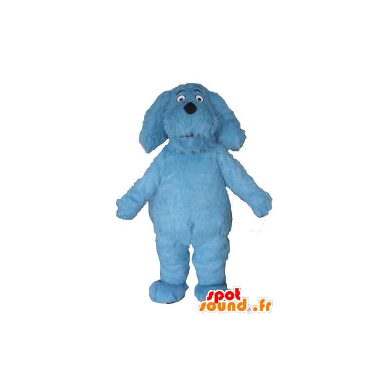 Blue Dog Mascot, all hairy, impressive - MASFR22820 - Dog mascots