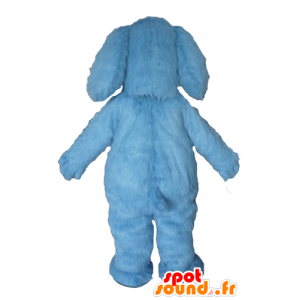 Mascotte de chien bleu, tout poilu, impressionnant - MASFR22820 - Mascottes de chien