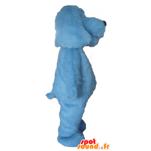 Mascotte de chien bleu, tout poilu, impressionnant - MASFR22820 - Mascottes de chien