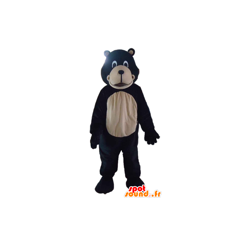 Mascot giganteschi orsi neri e beige - MASFR22822 - Mascotte orso