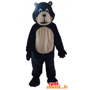 Mascot urso preto e bege gigante - MASFR22822 - mascote do urso