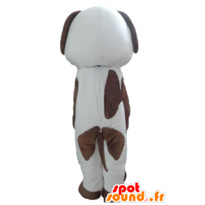 Cane mascotte bianco e marrone, maculato - MASFR22823 - Mascotte cane