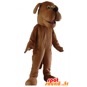 Mascote do cão marrom olhar agradável - MASFR22826 - Mascotes cão