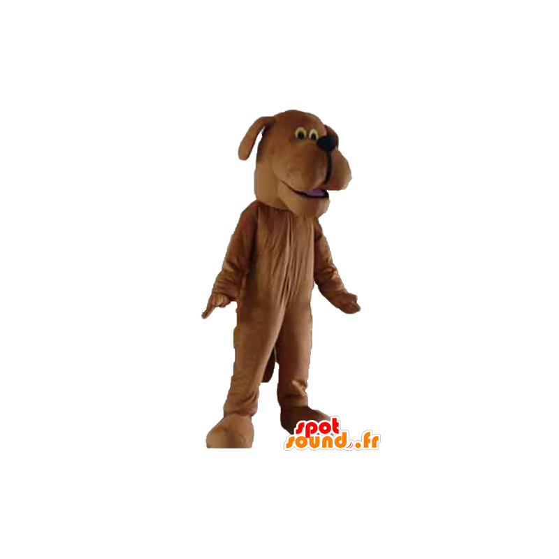 Brown dog mascot, with a friendly air - MASFR22826 - Dog mascots