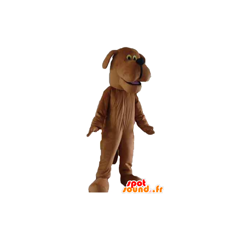 Bruine hond mascotte te zien er leuk uit - MASFR22826 - Dog Mascottes