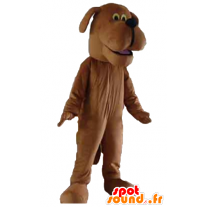 Brown dog mascot, with a friendly air - MASFR22826 - Dog mascots