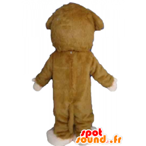 Hnědé a bílé křeček maskot, jemná a chlupatá - MASFR22830 - Maskoti zvířata