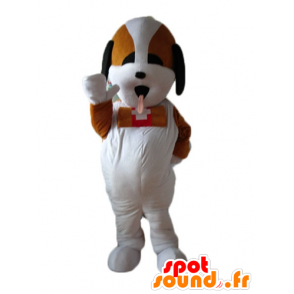 Maskotti St. Bernard koira pelastajan tricolor - MASFR22839 - koira Maskotteja