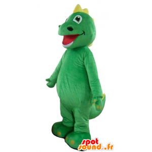 Green dinosaur mascot of fun and colorful dragon - MASFR22844 - Mascots dinosaur