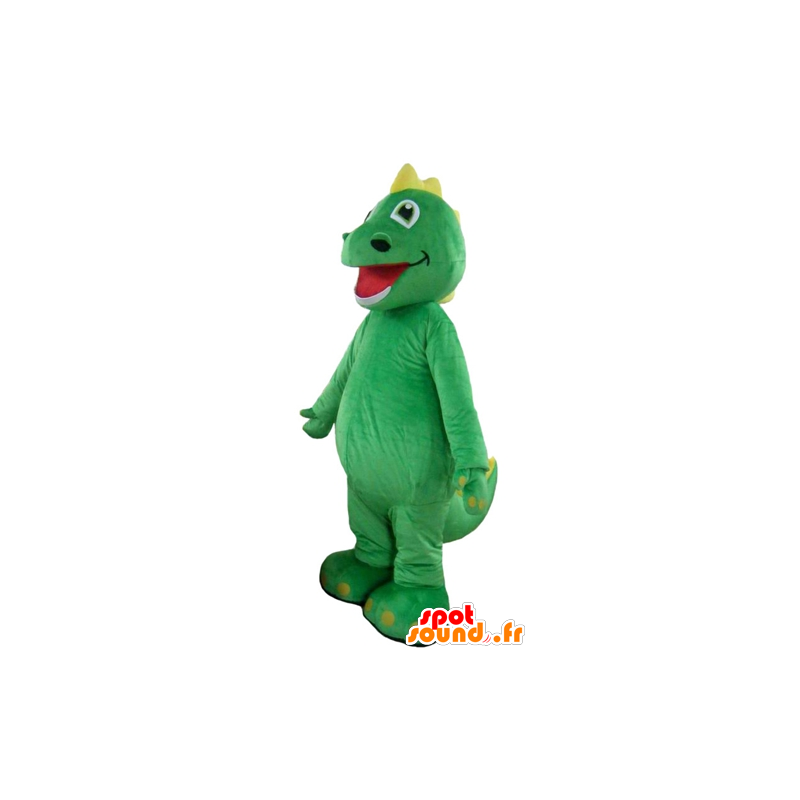 Dinosauro verde mascotte di divertente e colorato drago - MASFR22844 - Dinosauro mascotte
