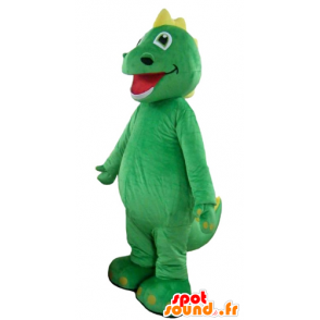 Green dinosaur mascot of fun and colorful dragon - MASFR22844 - Mascots dinosaur