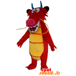 Mascot Mushu, o famoso desenho animado dragão vermelho Mulan - MASFR22847 - Celebridades Mascotes