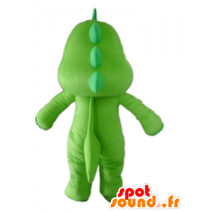 Mascotte de dinosaure vert et jaune, de dragon - MASFR22851 - Mascottes Dinosaure