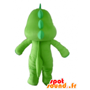 Mascot groen en geel dinosaurus, dragon - MASFR22851 - Dinosaur Mascot