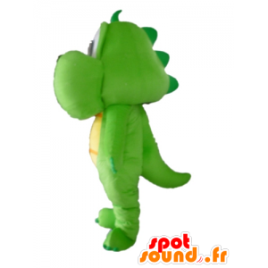 Mascot grønn og gul dinosaur, drage - MASFR22851 - Dinosaur Mascot