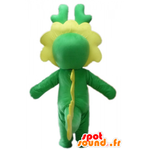 Maskot zelené a žluté dinosaurus, drak - MASFR22854 - Dinosaur Maskot