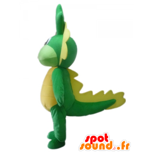 Maskot zelené a žluté dinosaurus, drak - MASFR22854 - Dinosaur Maskot