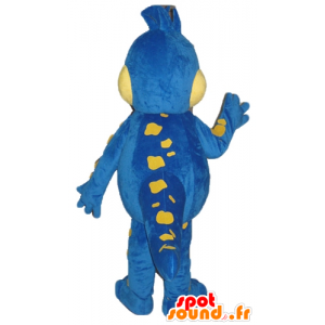 Blue Dragon maskot og gult Danone - Gervais Mascot - MASFR22856 - dragon maskot