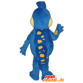 Blue dragon mascot and yellow Danone - Mascot Gervais - MASFR22856 - Dragon mascot