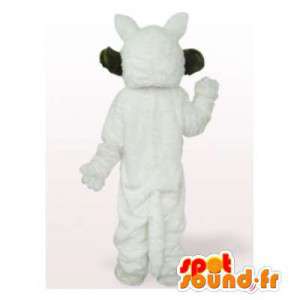 Mascot lobo cinzento, castanho e branco - MASFR006532 - lobo Mascotes