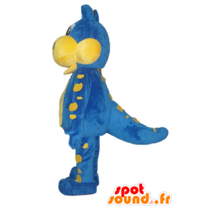 Blauer Drache-Maskottchen und gelb Danone - Mascot Gervais - MASFR22856 - Dragon-Maskottchen