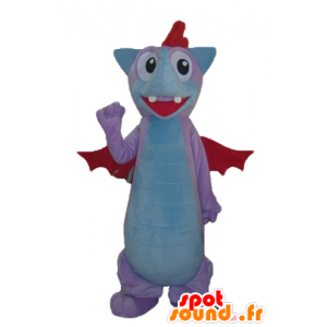 Mascota dragón, bat, rosa, azul y rojo - MASFR22857 - Mascota del ratón