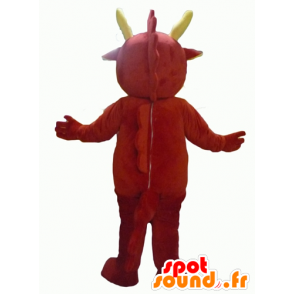 Rosso e giallo drago mascotte, gigante - MASFR22863 - Mascotte drago