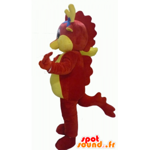 Rosso e giallo drago mascotte, gigante - MASFR22863 - Mascotte drago