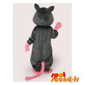 Maskotti harmaa ja pinkki rotta. Rat Suit - MASFR006534 - Mascottes Animaux domestiques