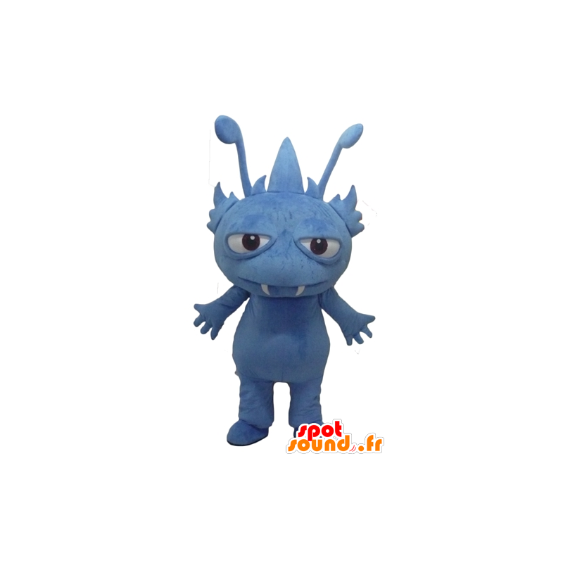 Mascotte blu mostro, creatura fantastica, gnomo - MASFR22873 - Mascotte di mostri