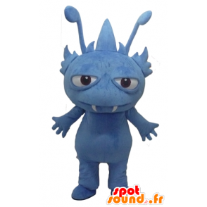 Mascote azul monstro, criatura da fantasia, gnomo - MASFR22873 - mascotes monstros