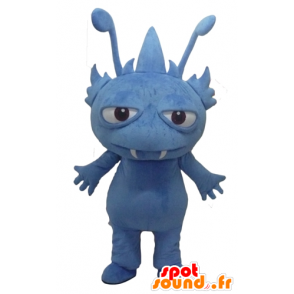 Mascotte blu mostro, creatura fantastica, gnomo - MASFR22873 - Mascotte di mostri