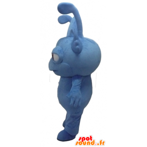 Mascote azul monstro, criatura da fantasia, gnomo - MASFR22873 - mascotes monstros