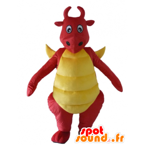 Rosso e giallo drago mascotte, Dinosauro - MASFR22874 - Dinosauro mascotte