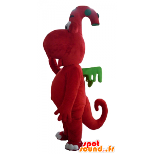 Mascot rode en groene draak, originele en vriendelijke - MASFR22875 - Dragon Mascot