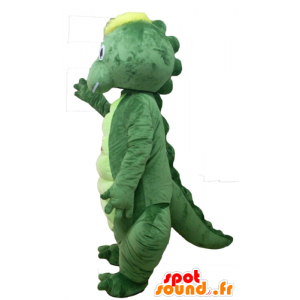 Crocodile mascot, green and yellow dinosaur - MASFR22876 - Mascot of crocodiles