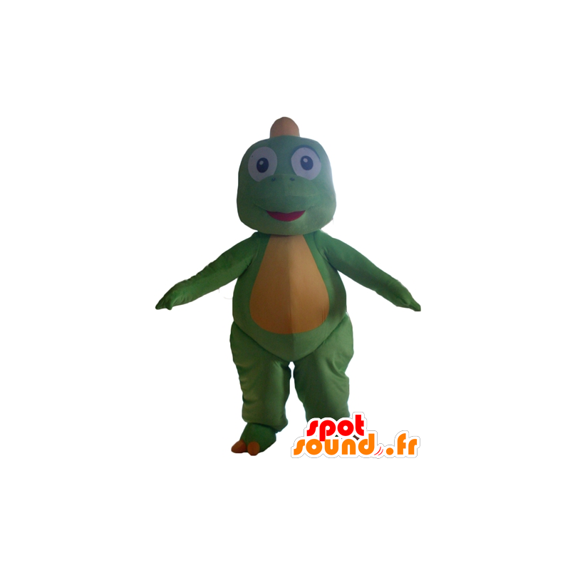 Grønn dinosaur maskot og gul, søt og inntagende - MASFR22877 - Dinosaur Mascot