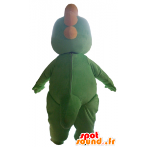 Green dinosaur mascot and yellow, cute and endearing - MASFR22877 - Mascots dinosaur