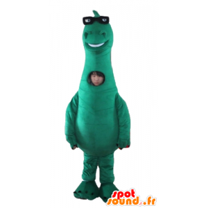 Big green dinosaur mascot, of Denver, the Last Dinosaur - MASFR22880 - Mascots dinosaur