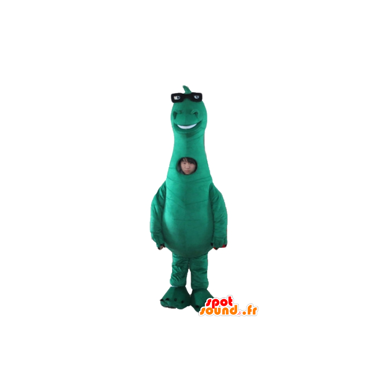 Mascot iso vihreä dinosaurus, ja Denver, viimeinen dinosaurus - MASFR22880 - Dinosaur Mascot