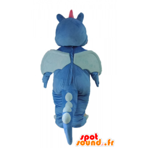 Maskot modrá a růžová drak, roztomilý a barevný - MASFR22887 - Dragon Maskot