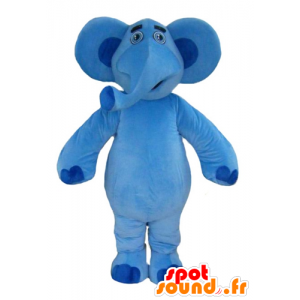 Mascot grote zeer vriendelijke blauwe olifant - MASFR22892 - Elephant Mascot