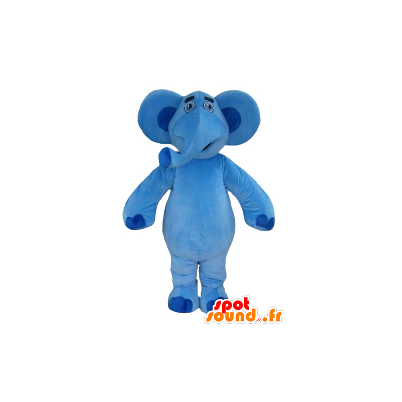 Very friendly mascot big blue elephant - MASFR22892 - Elephant mascots