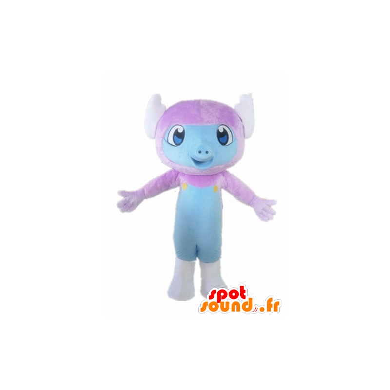 Mascote macaco, violeta e criatura azul - MASFR22897 - macaco Mascotes