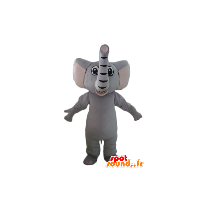 Mascot elefante cinzento, inteiramente customizável - MASFR22899 - Elephant Mascot