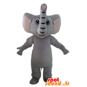 Grå elefant maskot, fuldt tilpasselig - Spotsound maskot kostume